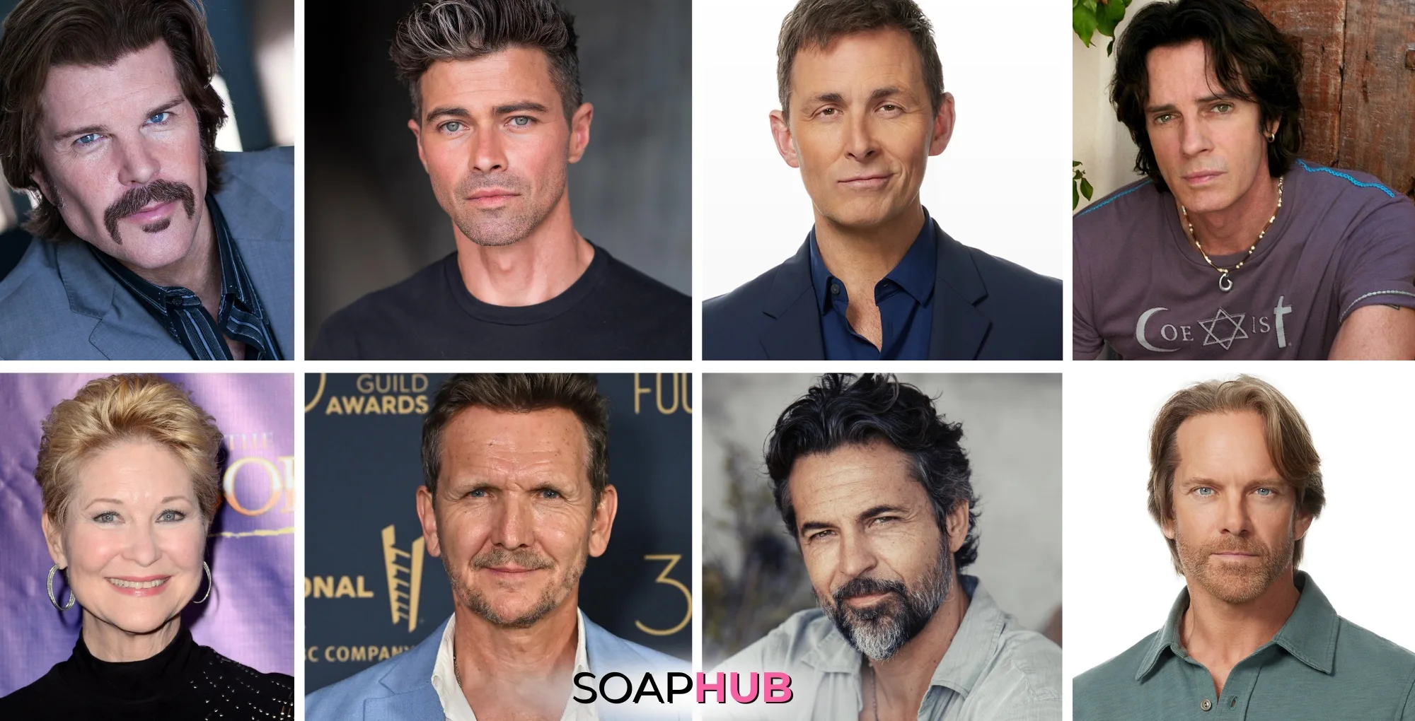 Image of current and former General Hospital actors who have guest-starred on the late great sci-fi series Supernatural, with Soap Hub logo