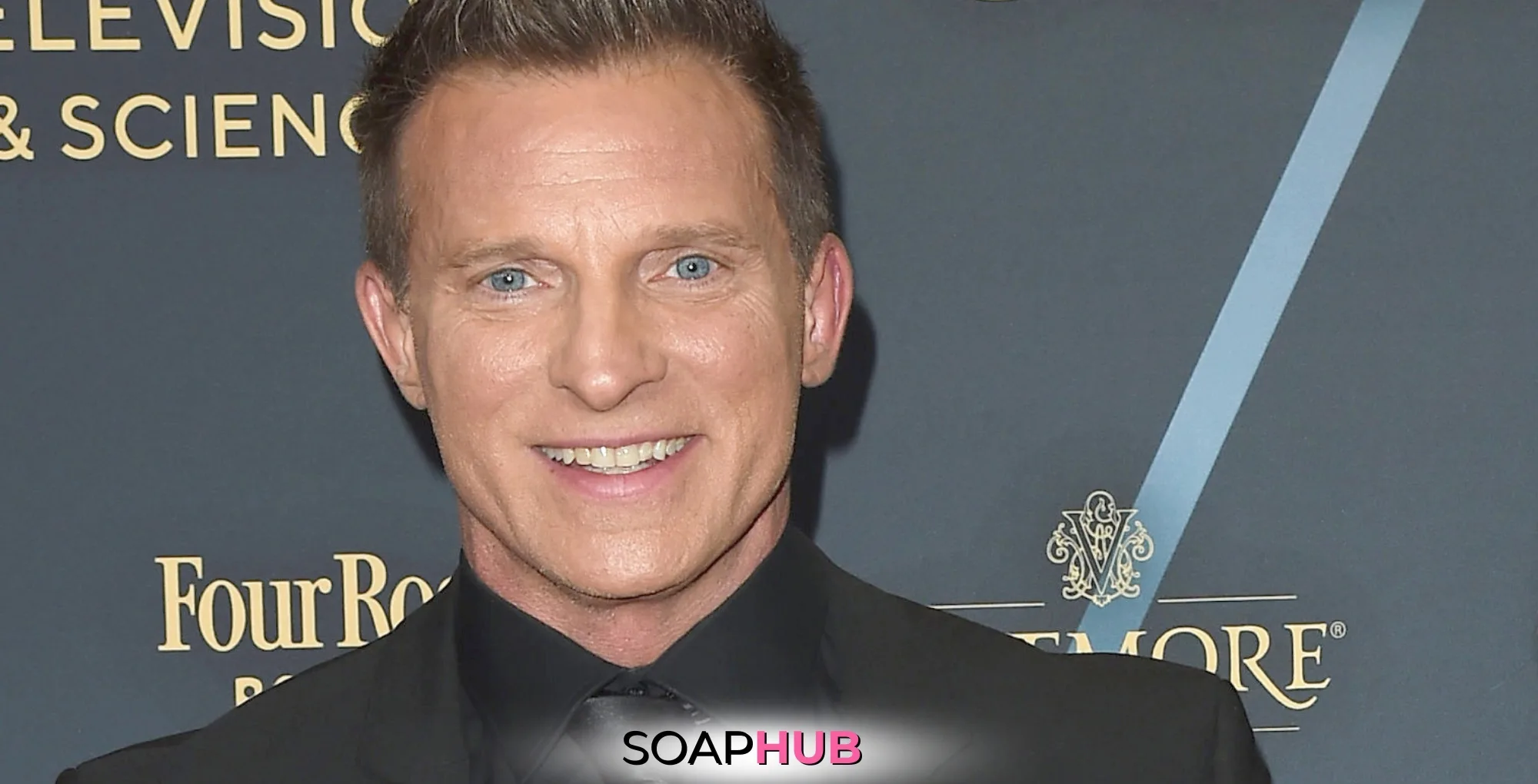 General Hospital's Steve Burton with the Soap Hub logo across the bottom.