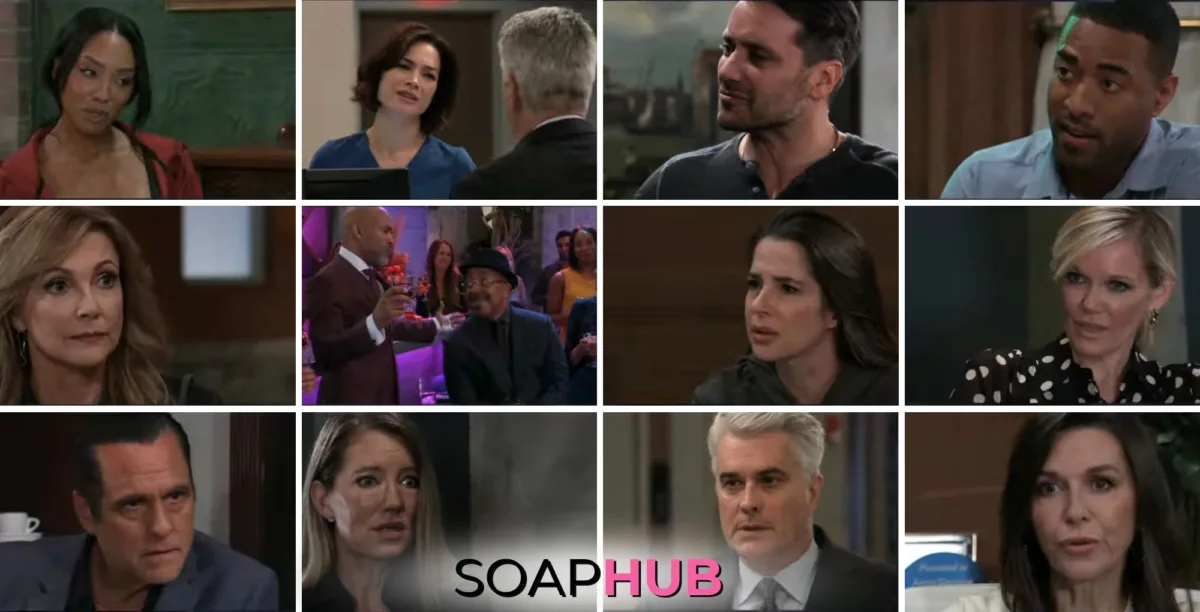 General Hospital preview collage for Tuesday, October 22, 2024, episode, with the Soap Hub logo