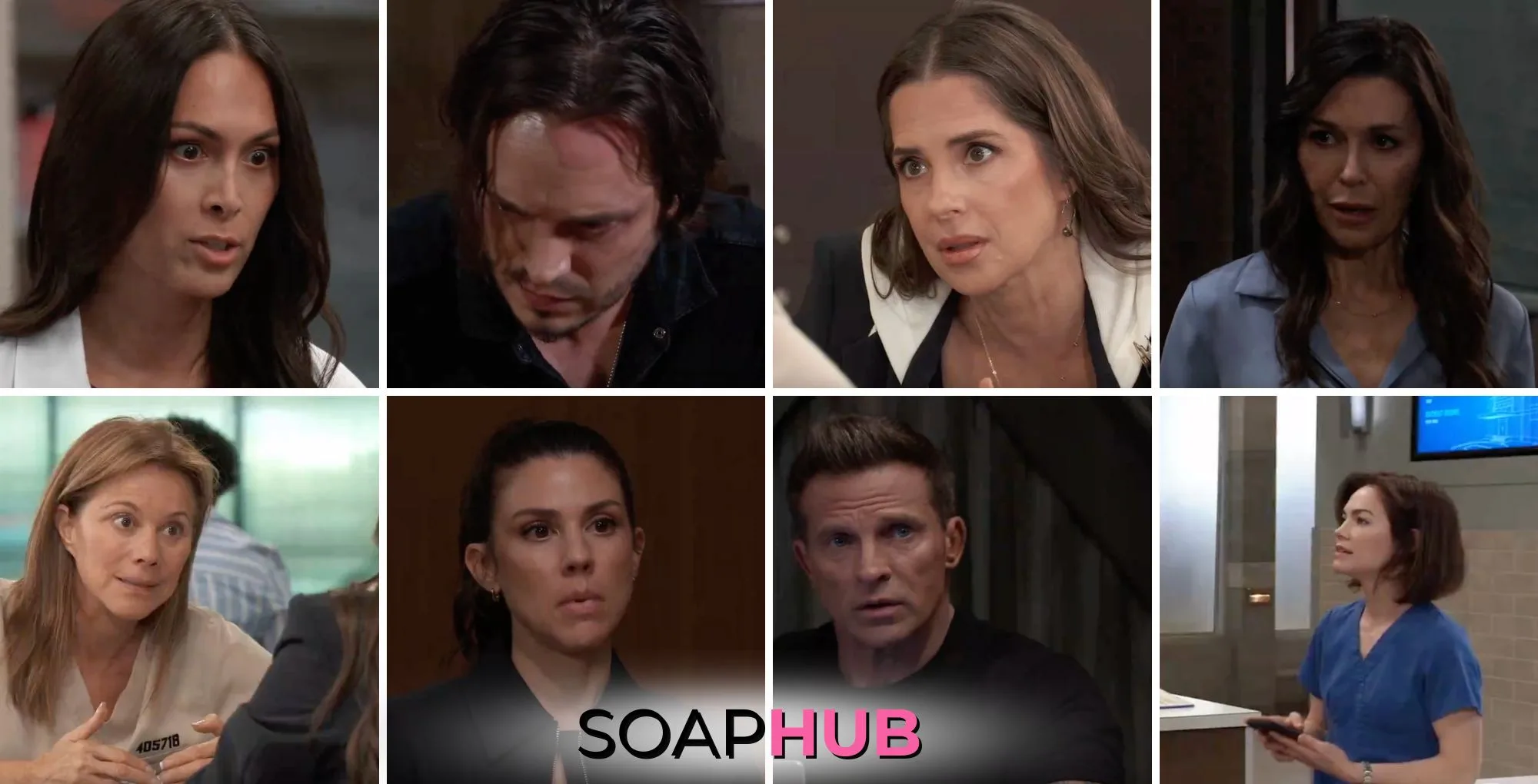 General Hospital spoilers preview collage for the week of October 7, with the Soap Hub logo