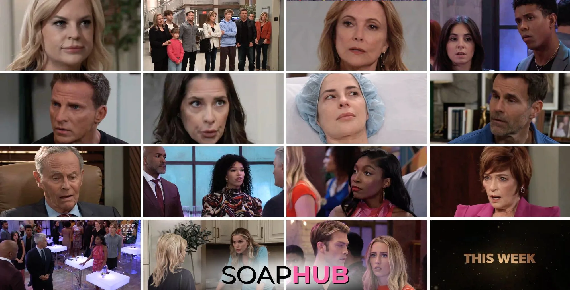 General Hospital spoilers preview collage for the week of October 21, with the Soap Hub logo