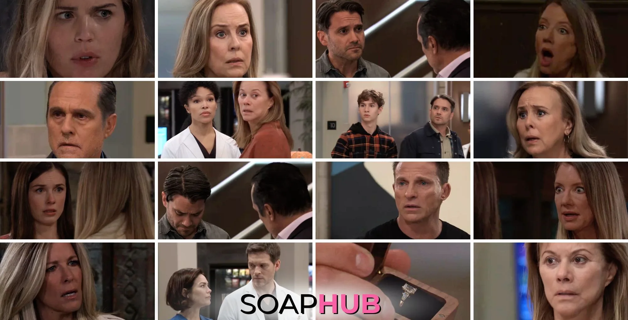 General Hospital spoilers preview collage for the week of October 28, with the Soap Hub logo