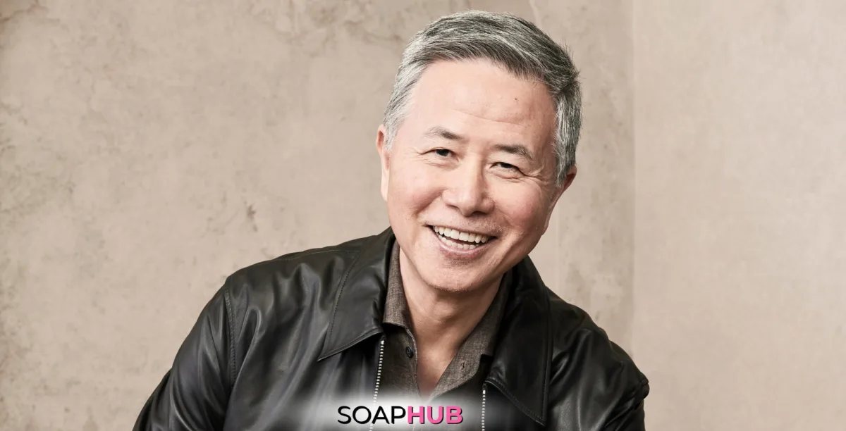 Golden Bachelorette's Charles Ling with Soap Hub logo.