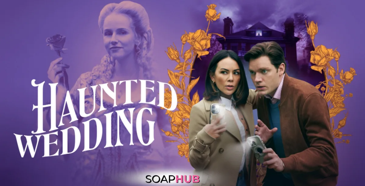 Hallmark Movie Haunted Wedding with Soap Hub logo.