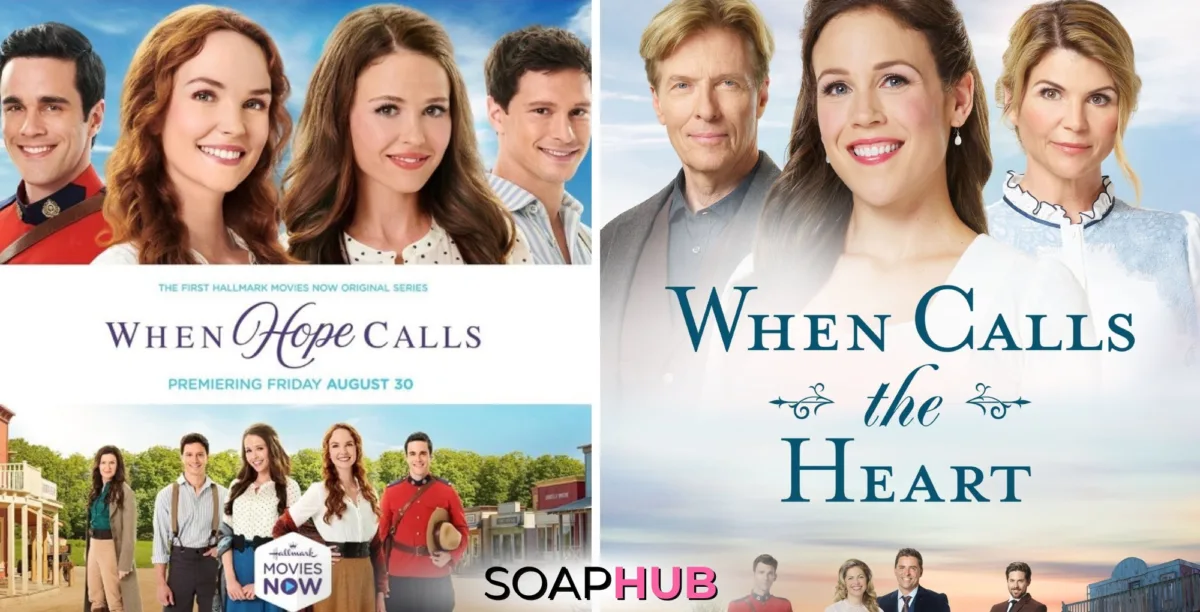 GAC's When Hope Calls and Hallmark's When Calls the Heart With Soap Hub logo.