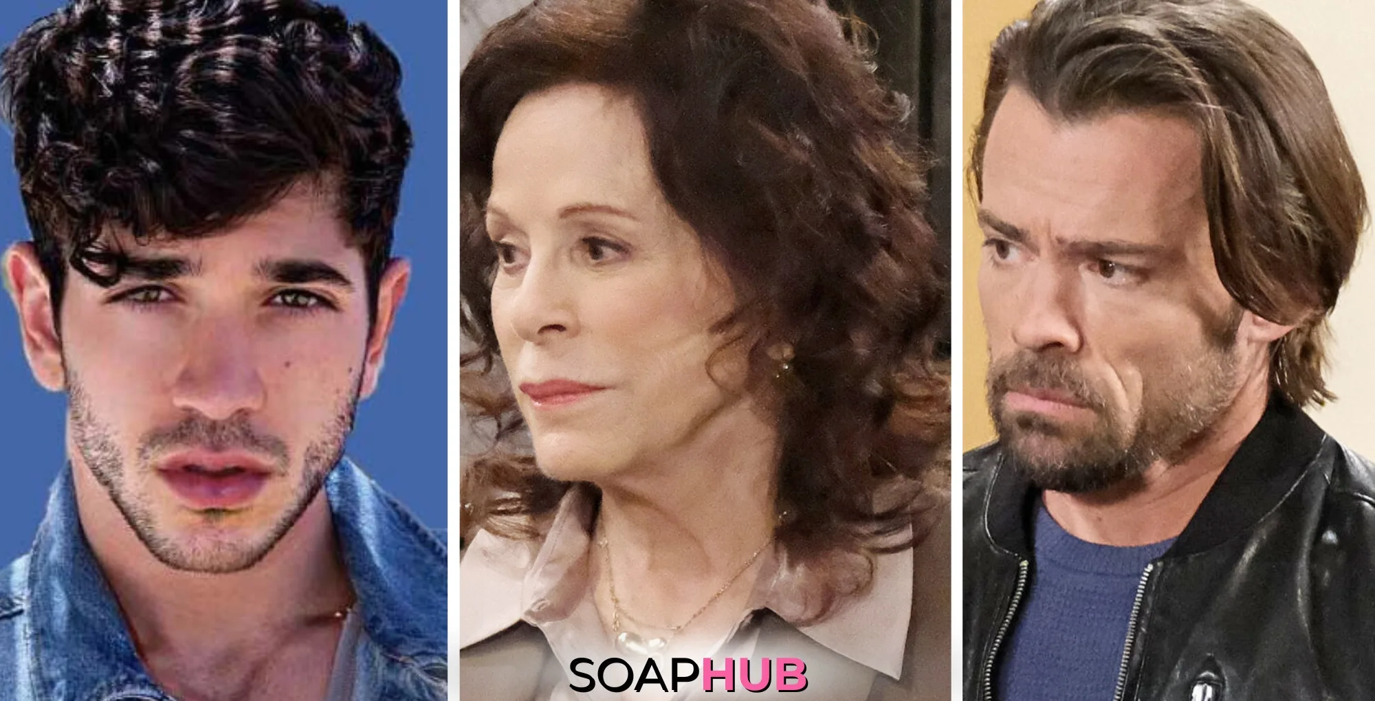 Days Of Our Lives Spoilers for the week of October 28-November 1, 2024, featuring Javi, Vivian, and Philip, with the Soap Hub Logo on the bottom