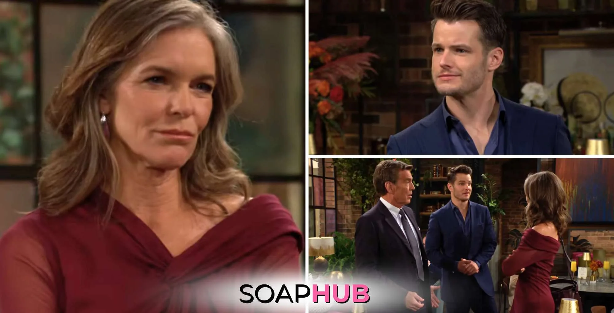 Young and the Restless October 2 Diane, Kyle, and Jack with the Soap Hub logo.