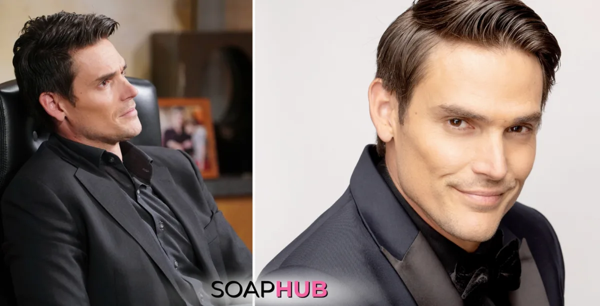 Image of The Young and the Restless Mark Grossman with the Soap Hub logo.