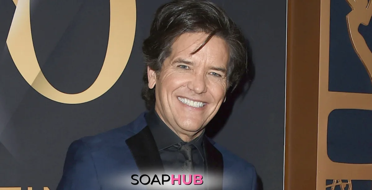 Image of Young and the Restless' Michael Damian with the Soap Hub logo.