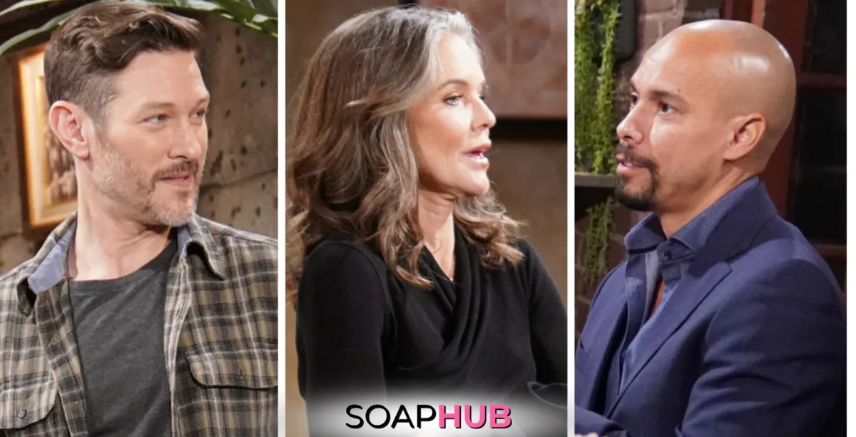 Weekly Young and the Restless Recap October 21-25 with Daniel, Diane, and Devon and the Soap Hub logo.