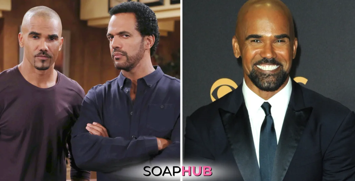 Image of Shemar Moore and Kristoff St. John on The Young and the Restless with the Soap Hub logo