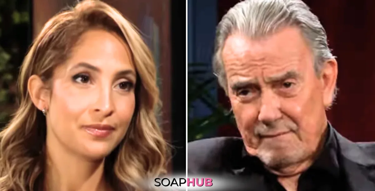 Young and Restless Spoilers October 11: Victor, Lily, and the Soap Hub logo.