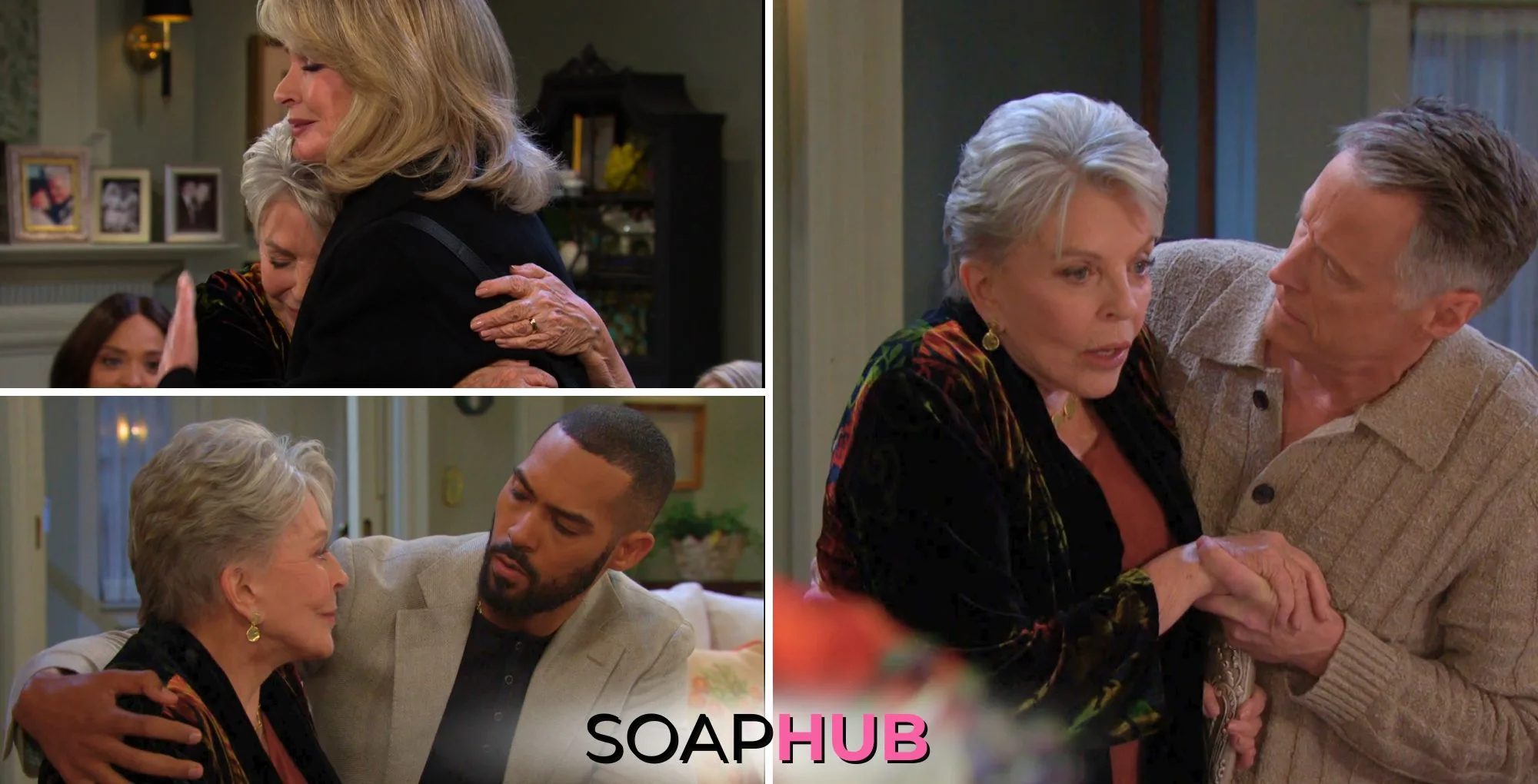 Collage for Days of Our Lives's Susan Seaforth Hayes, who is the show's Performer of the Month for November, with Soap Hub logo