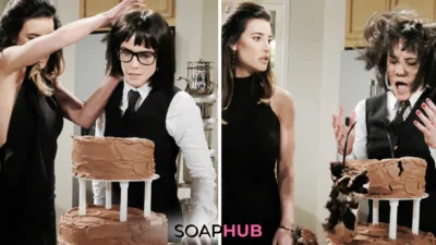 Y&R’s Sally Recalls Cake Fight With Steffy on B&B