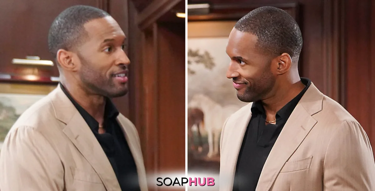 Bold and the Beautiful Spoilers for Tuesday, November 5, Episode 9396 Feature Carter with the Soap Hub Logo Across the Bottom.