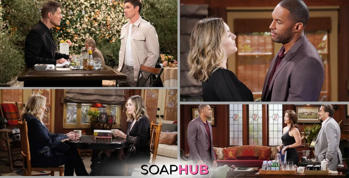 Bold and the Beautiful Spoilers Preview October 3 with the Soap Hub logo.