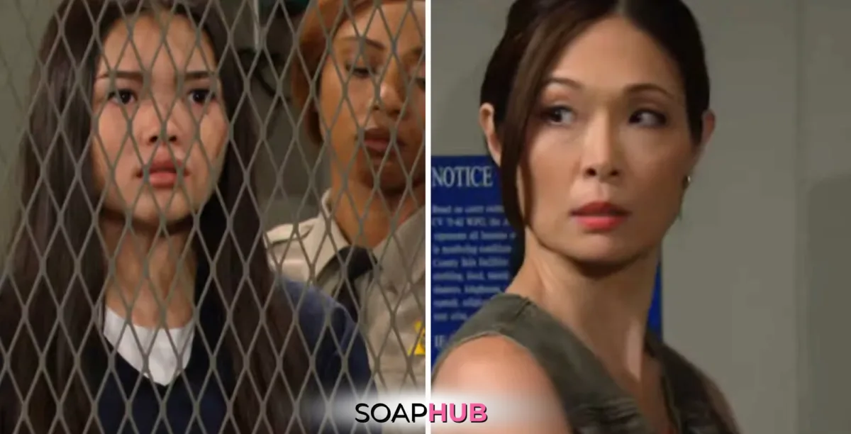 Bold and the Beautiful Spoilers for Friday, November 8, Episode 9399 Feature Luna and Poppy with the Soap Hub Logo Across the Bottom.