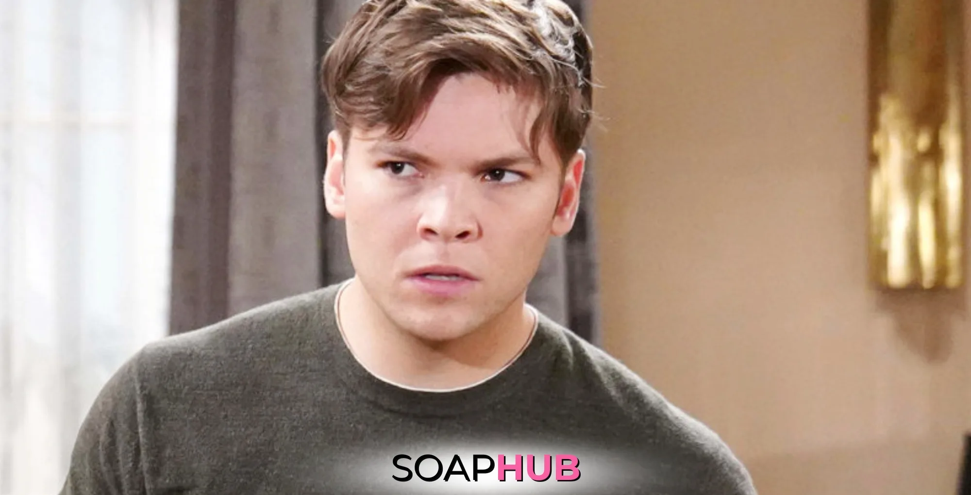 Bold and the Beautiful's RJ Forrester with the Soap Hub logo.