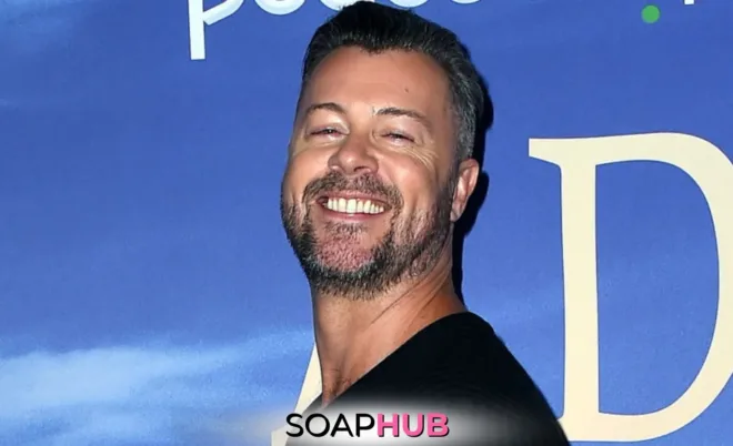 Days of Our Lives' Dan Feuerriegel with the Soap Hub logo across the bottom.