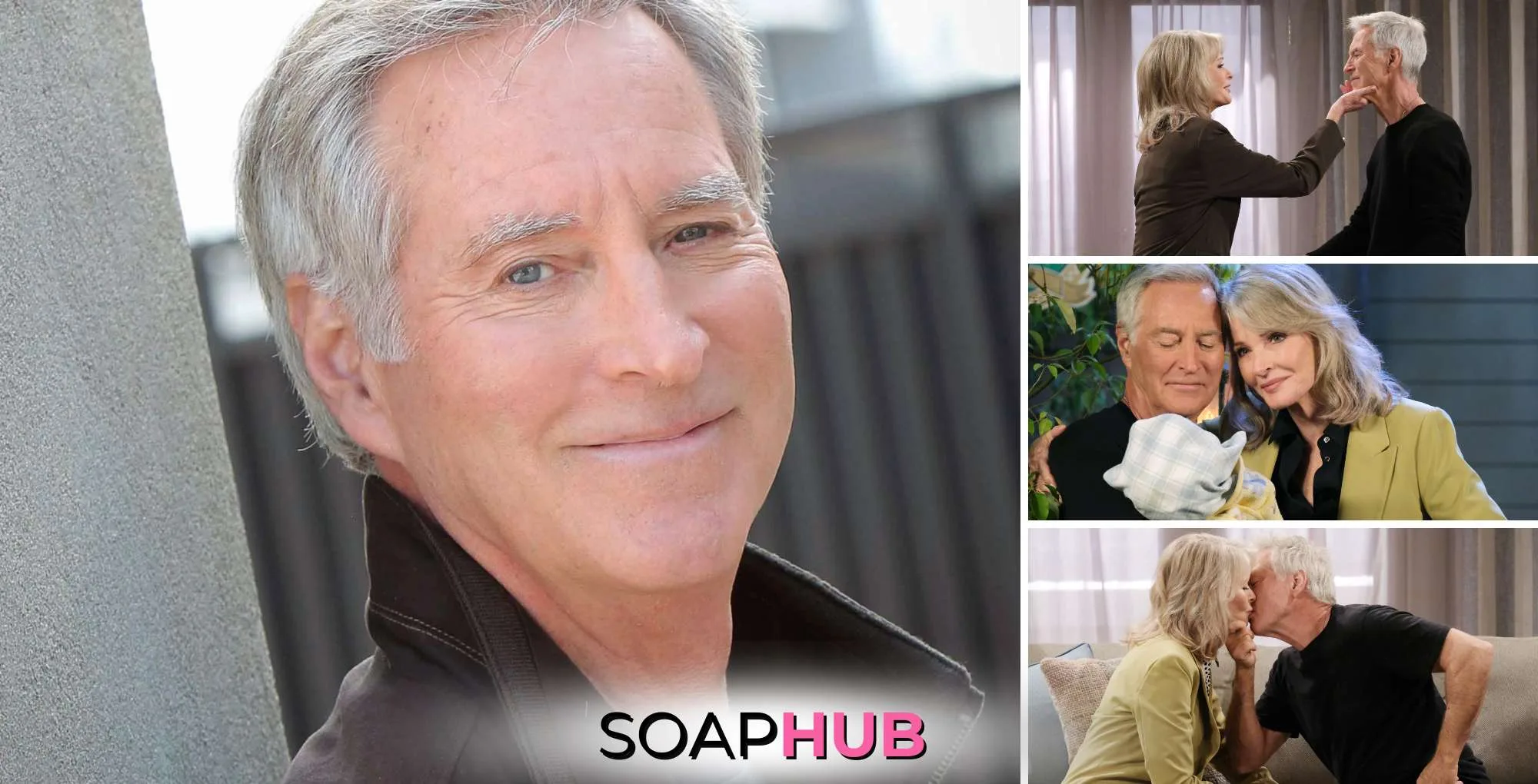 Days of our Lives Drake Hogestyn, John, Marlena, and the Soap Hub logo.