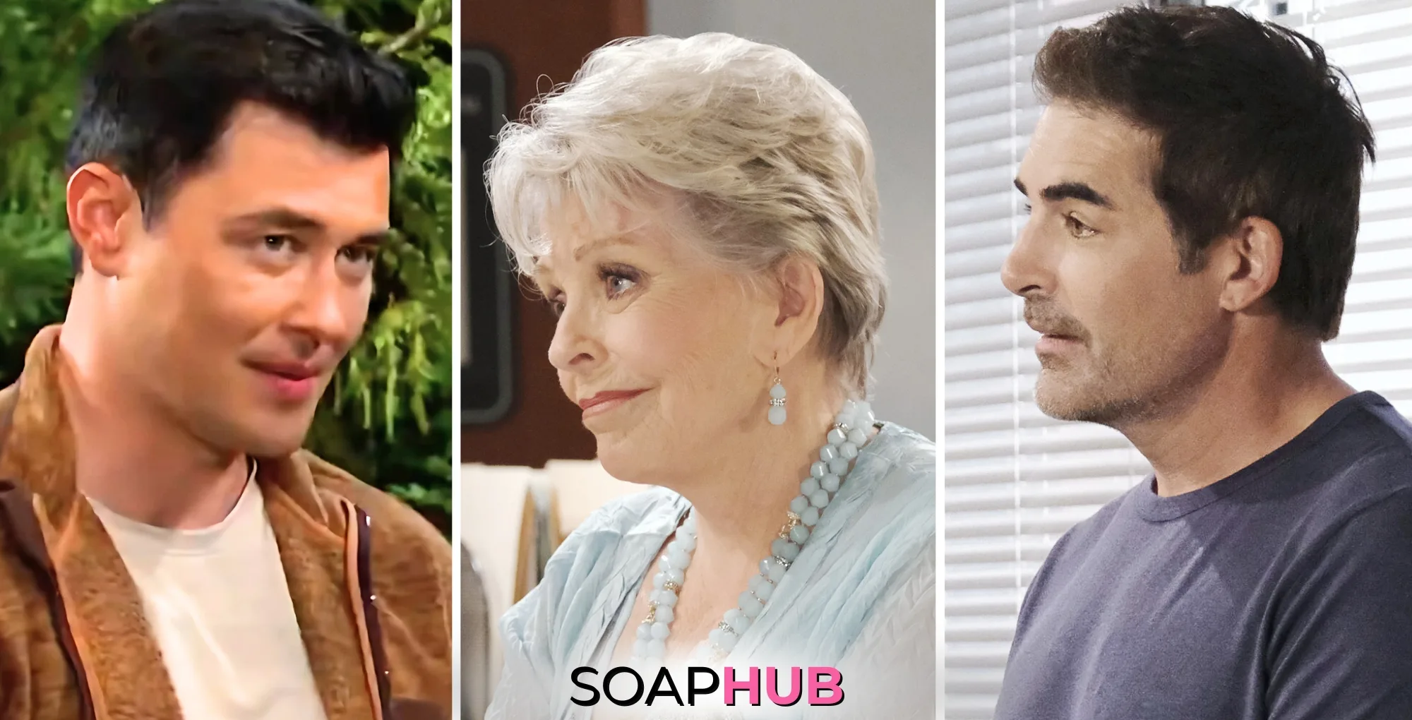 Paul, Julie, and Rafe on Days of our Lives with the Soap Hub logo across the bottom.