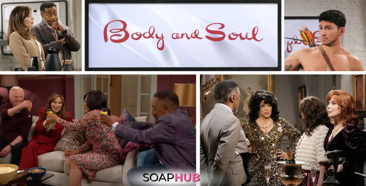 Days of our Lives Spoilers November 18 Body & Soul with the Soap Hub logo.