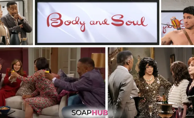 Days of our Lives Spoilers November 18 Body & Soul with the Soap Hub logo.