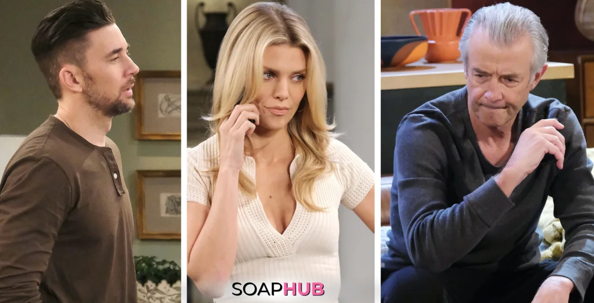 Days of our Lives Spoilers November 20 Chad, Cat, Clyde, and the Soap Hub logo.