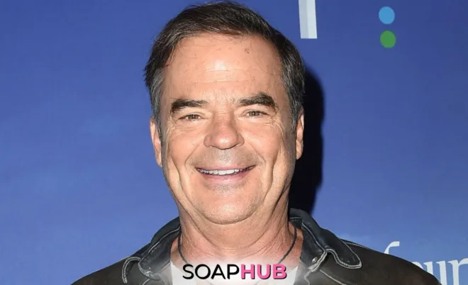 Image of Days of Our Lives Wally Kurth with the Soap Hub logo.