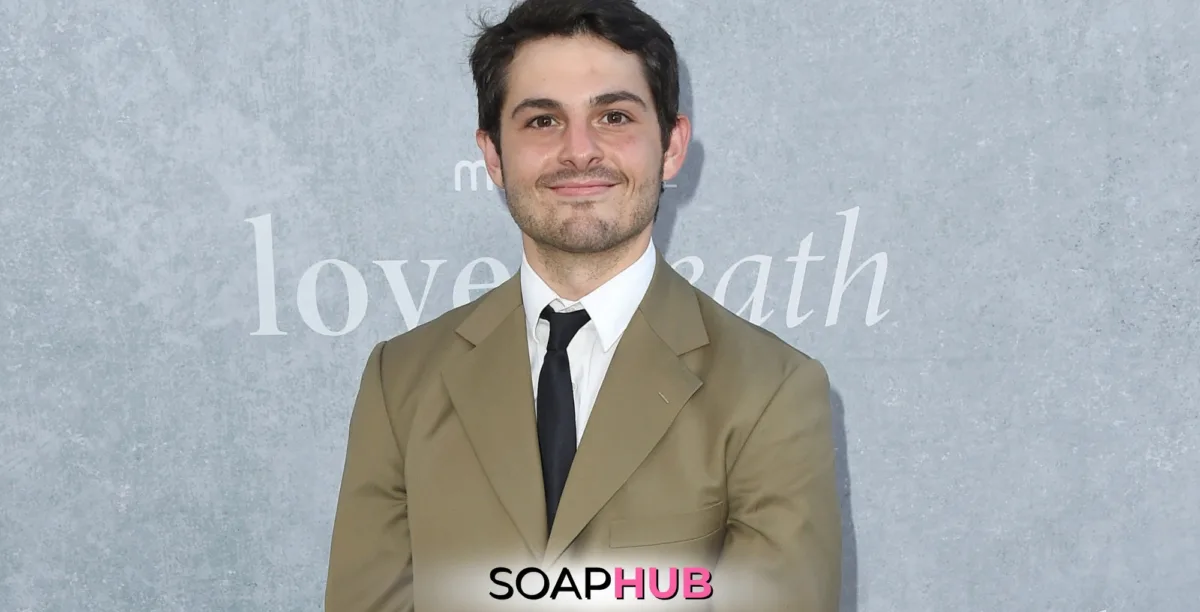 Image of Days of Our Lives ' Zach Tinker with the Soap Hub logo.