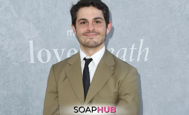 Image of Days of Our Lives ' Zach Tinker with the Soap Hub logo.