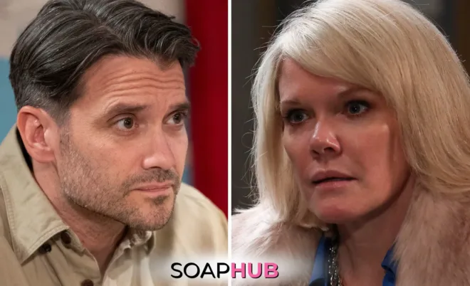 Dante testifies at Ava's trial, in General Hospital spoilers for November 26, with Soap Hub logo