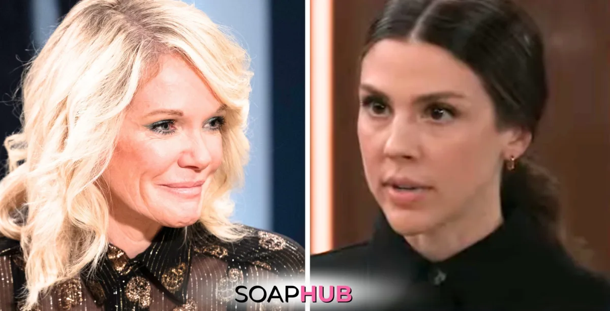 Ava's trial begings and Kristina takes the stand, in General Hospital spoilers for November 25, 2024, with the Soap Hub logo