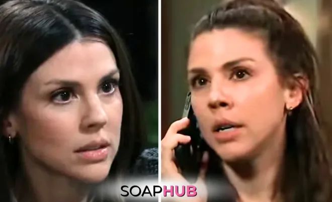 General Hospital Spoilers Monday November 11 Kristina with the Soap Hub logo.