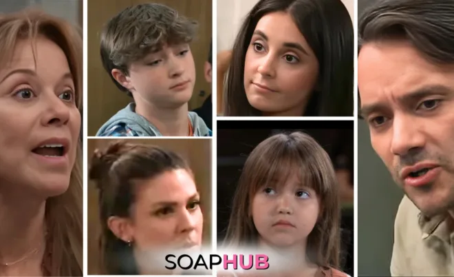 Sam's loved ones grieve for her, General Hospital spoilers for Monday, November 4, 2024, with the Soap Hub logo