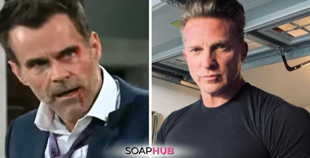 Drew on General Hospital and Steve Burton with the Soap Hub logo across the bottom.