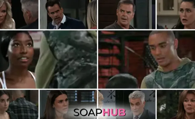 The cast of General Hospital with the Soap Hub logo across the bottom.