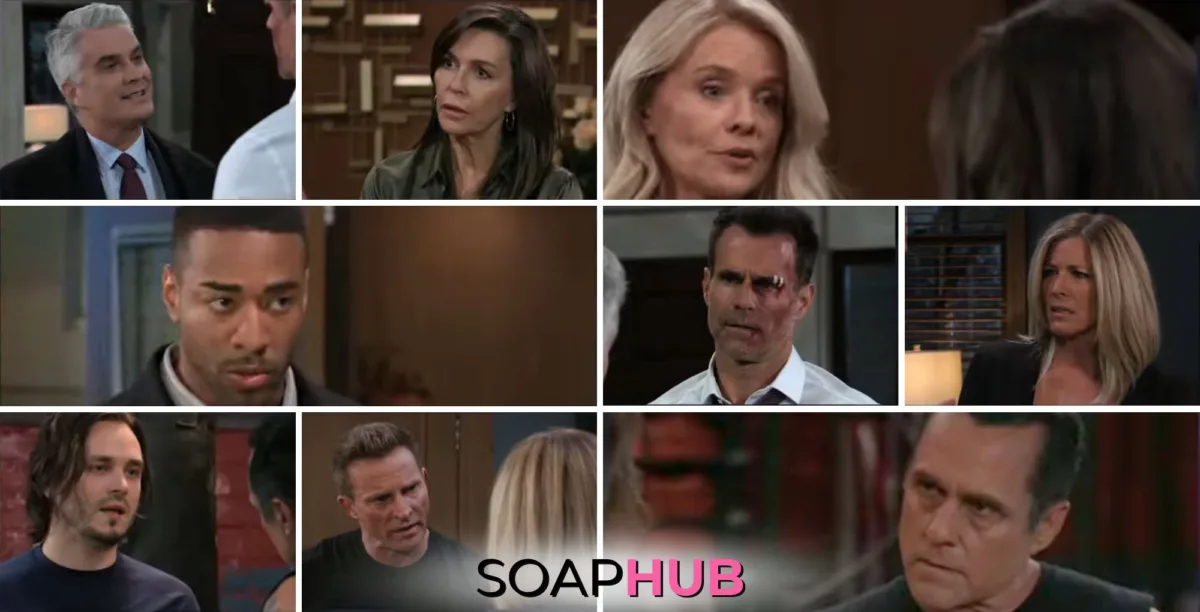 The cast of General Hospital with the Soap Hub logo across the bottom.