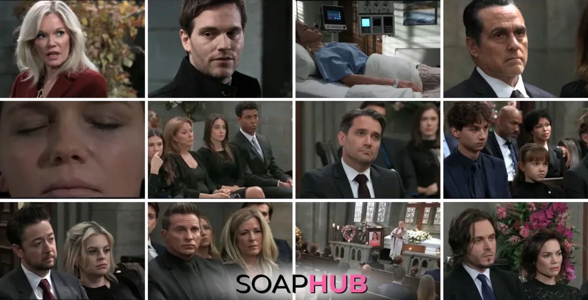 The cast of General Hospital with the Soap Hub logo across the bottom.