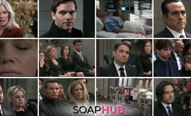 The cast of General Hospital with the Soap Hub logo across the bottom.