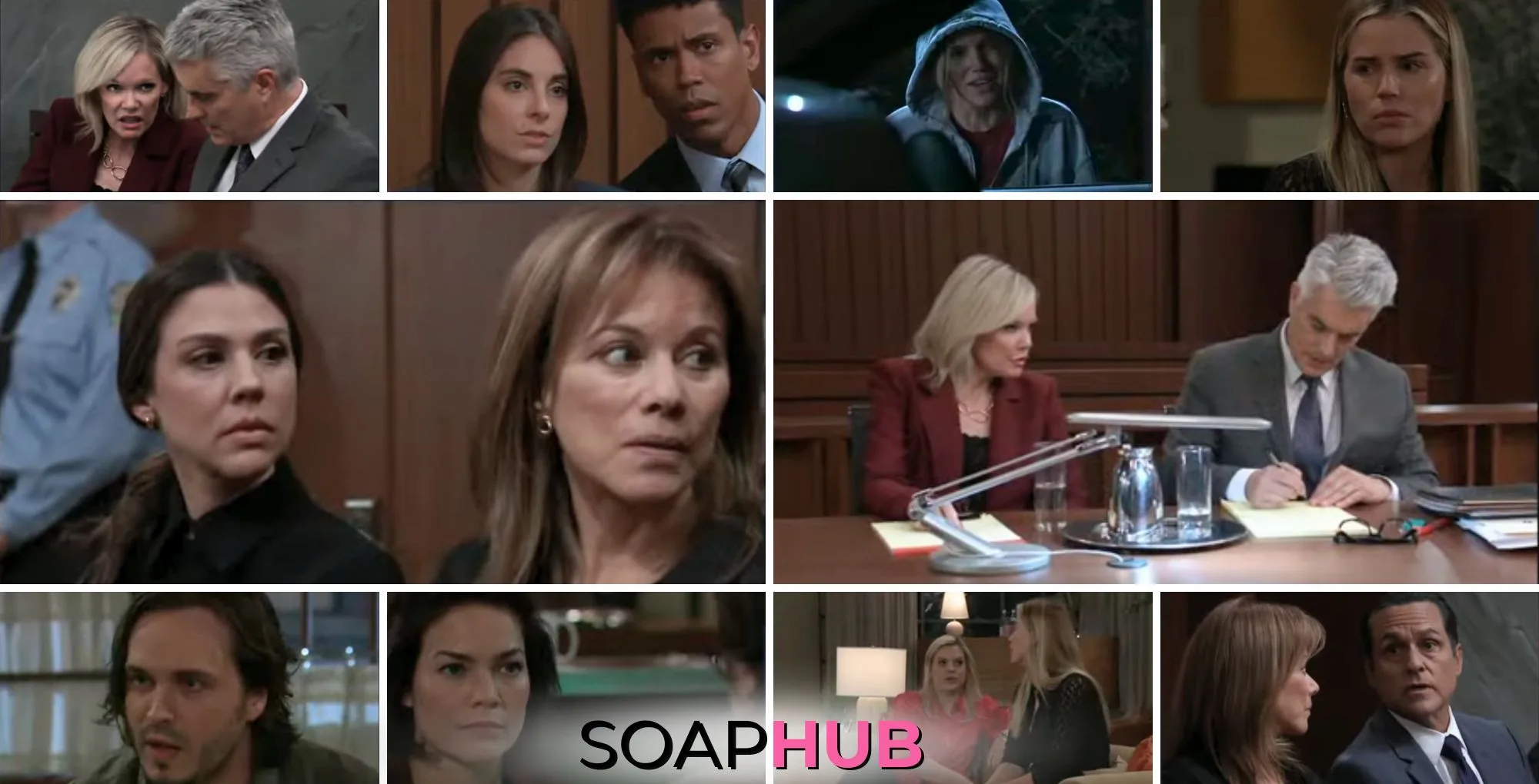 The cast of General Hospital with the Soap Hub logo across the bottom.