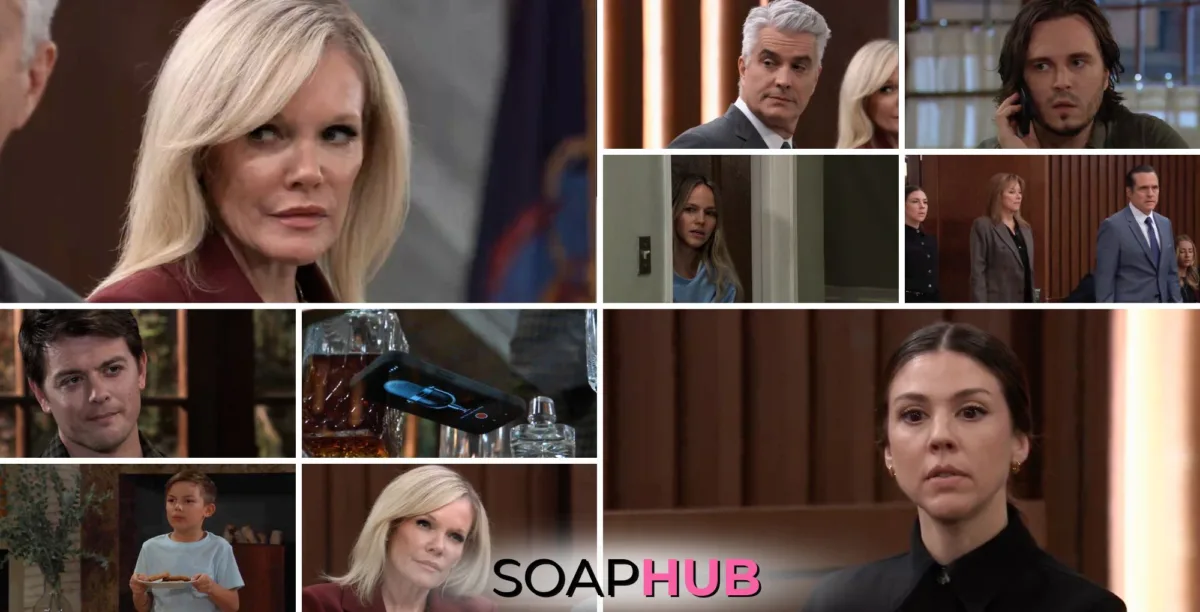 General Hospital spoilers preview collage for the week of November 25, with the Soap Hub logo