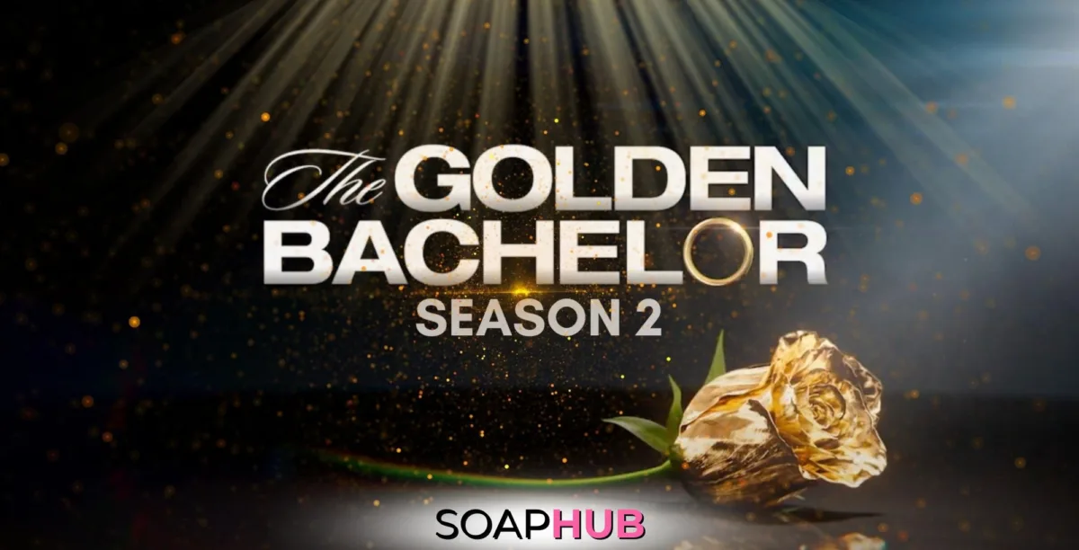 The Golden Bachelor logo with the Soap Hub logo.