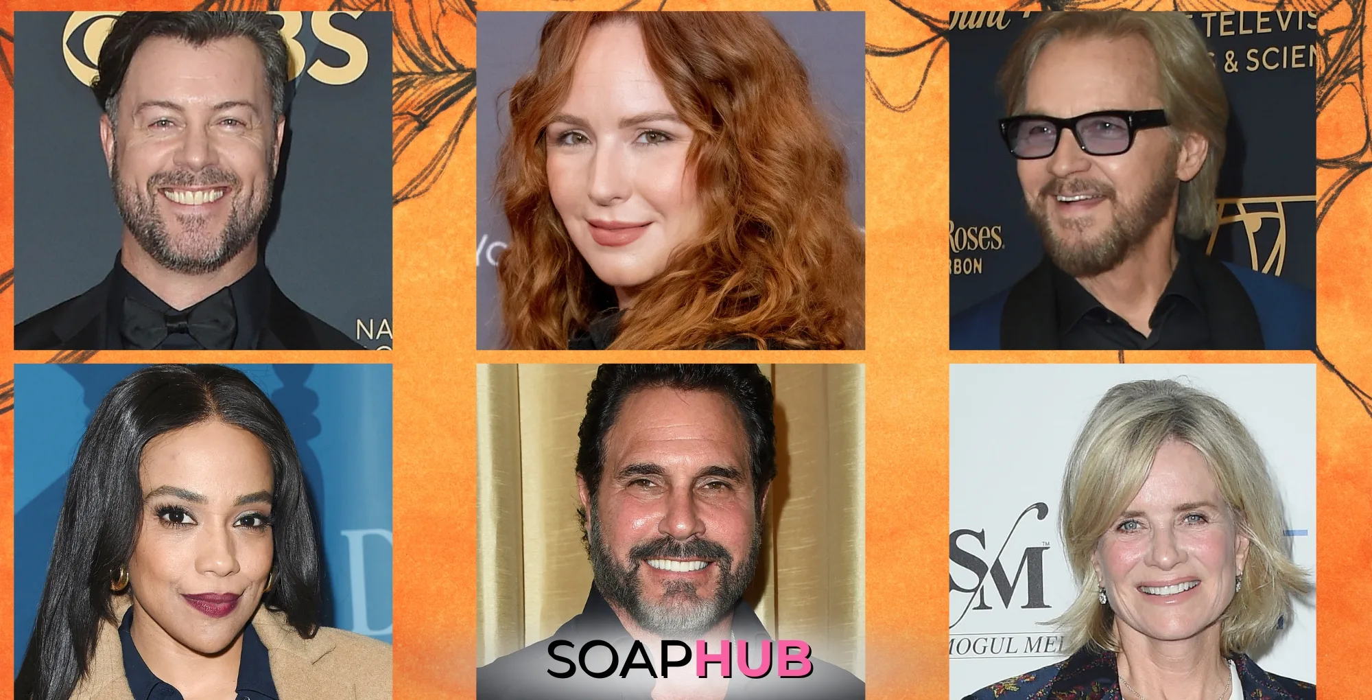 Various soap stars with the Soap Hub logo across the bottom.