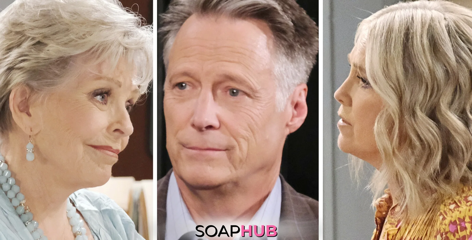 Days Of Our Lives Spoilers for the week of November 25-29, 2024, featuring Julie Jack, Jennifer, with the Soap Hub Logo