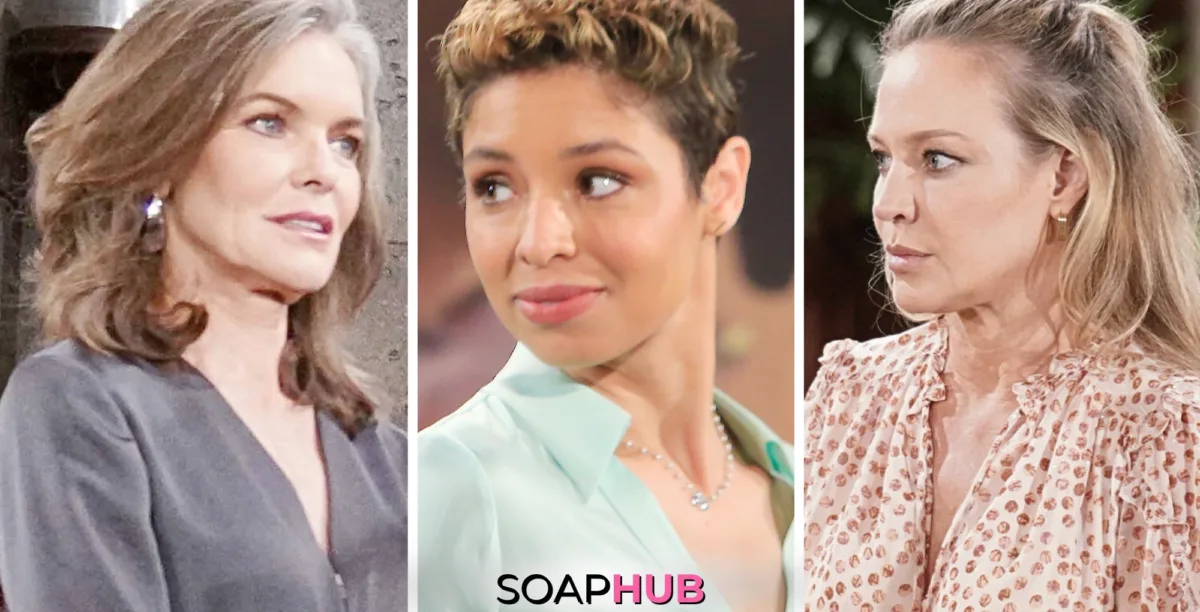 Diane, Elena, Sharon are featured players in The Young and the Restless Spoilers for the week of November 18-22, 2024. With Soap Hub logo