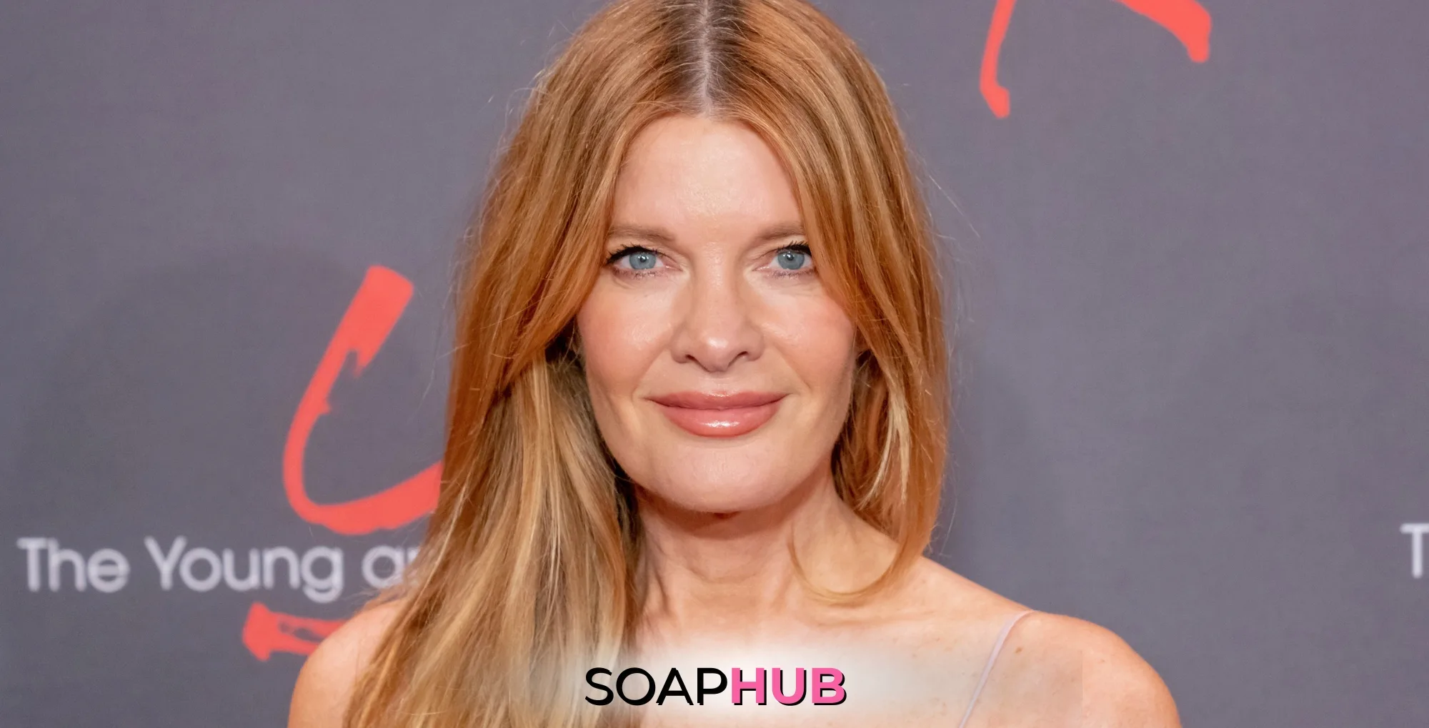 Young and the Restless Michelle Stafford with the Soap Hub logo.