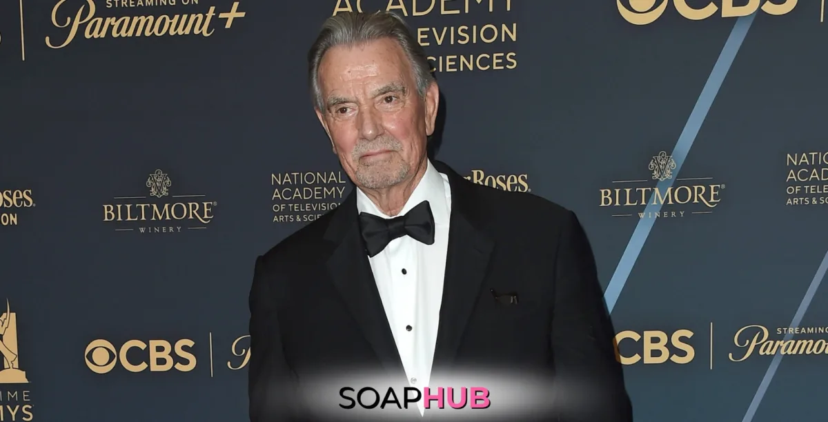 Image of The Young and the Restless' Eric Braeden with the Soap Hub logo.