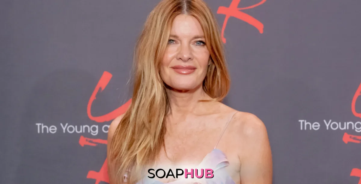 Image of The Young and the Restless' Michelle Stafford with the Soap Hub logo.