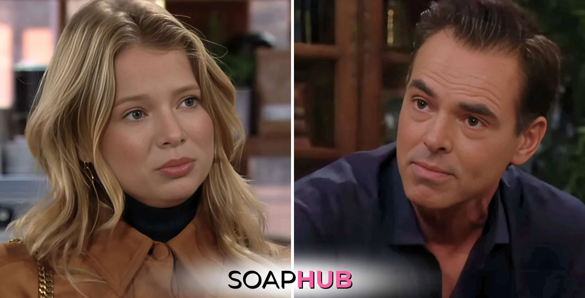 Summer and Billy Young and the Restless November 21 with the Soap Hub logo.